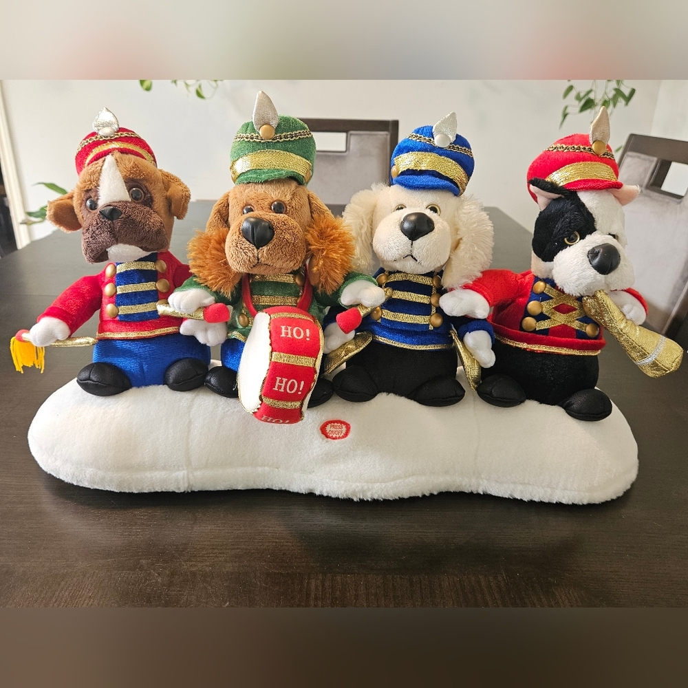 Christmas T.L. Toys Musical Plush Dog Marching Band Sound Jingle Bells